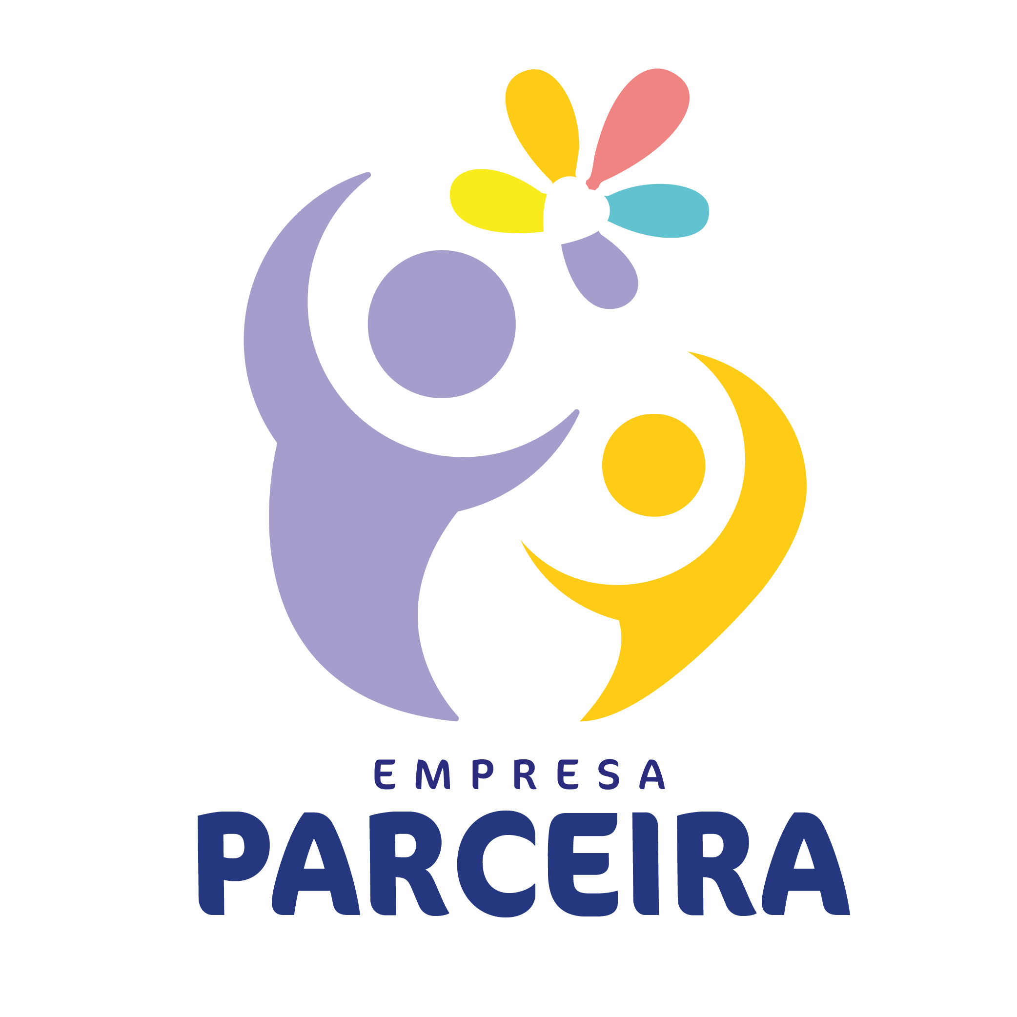 Logotipo Troco Solidário com letras azuis e moedas de um real no lugar das letras O